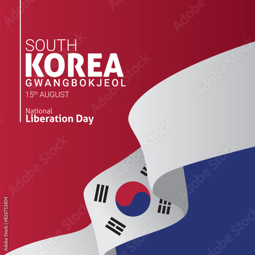 South Korea Independence day vector illustration. South Korea Independence day themes design concept with flat style vector illustration. Suitable for greeting card, poster and banner.