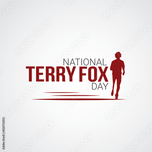 National Terry Fox day vector illustration. National Terry Fox day themes design concept with flat style vector illustration. Suitable for greeting card, poster and banner.