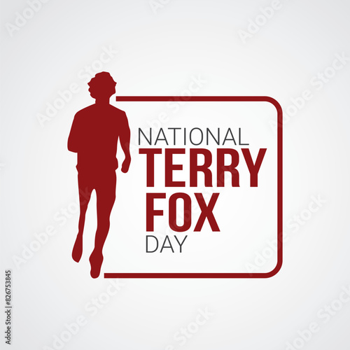 National Terry Fox day vector illustration. National Terry Fox day themes design concept with flat style vector illustration. Suitable for greeting card, poster and banner.