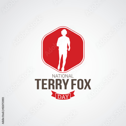 National Terry Fox day vector illustration. National Terry Fox day themes design concept with flat style vector illustration. Suitable for greeting card, poster and banner.