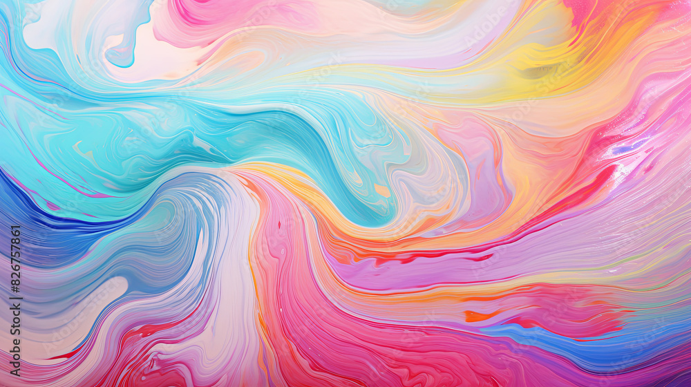 Obraz premium Flowing marbled acrylic background