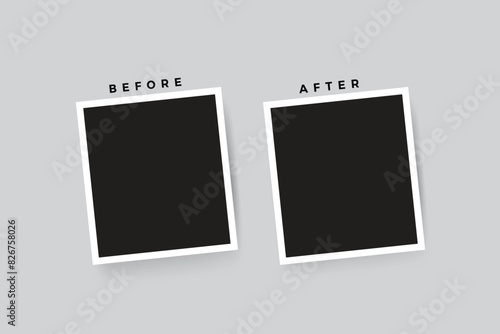 before and after vector frame template