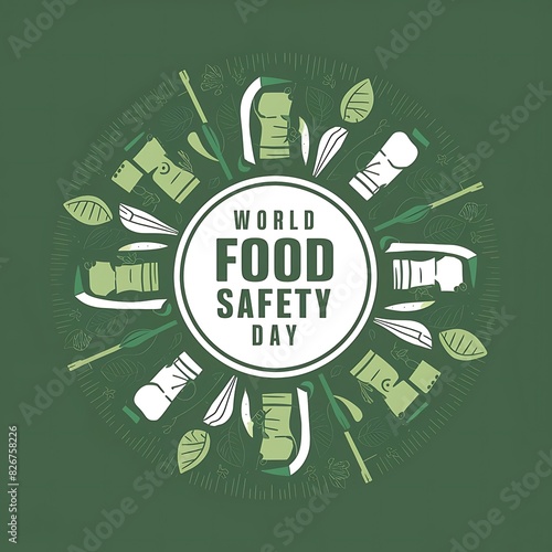 world Food Safety day (Illustration-typography)