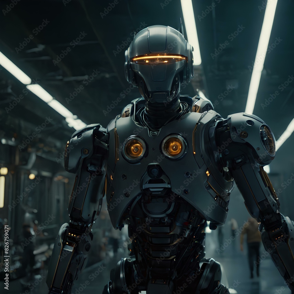 Fototapeta premium technology role in the world in the future., cinematic , artificial intelligence,