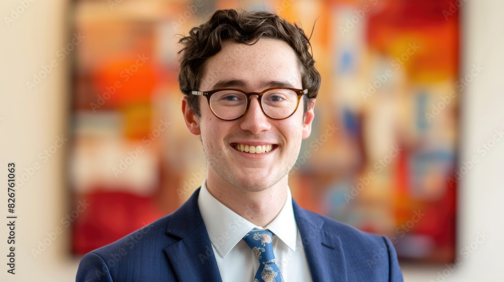 A professional man in a suit and tie is smiling at the camera A professional man in a suit and tie is smiling at the camera