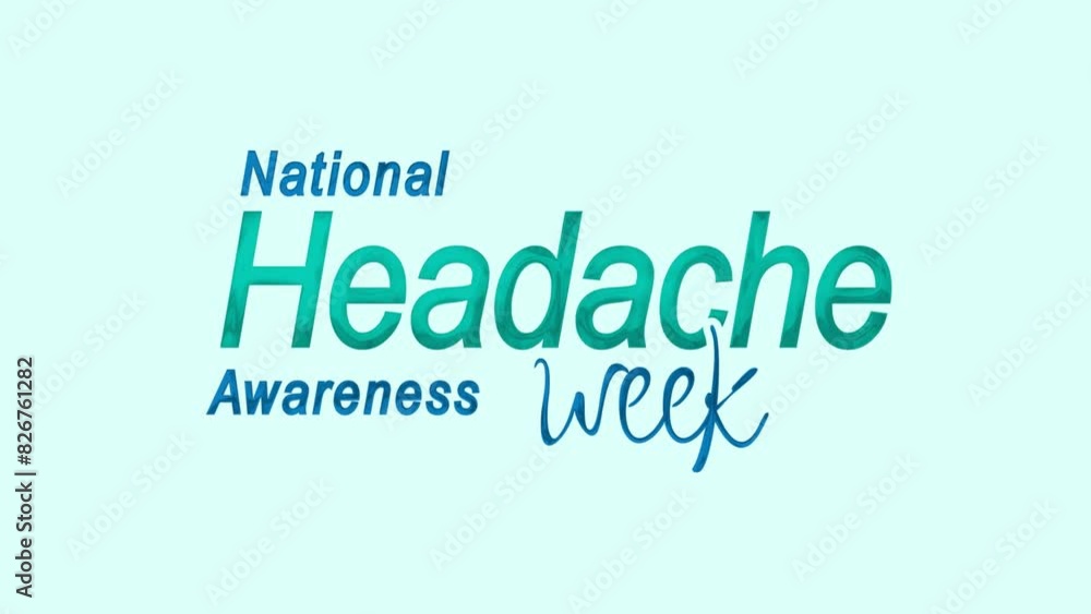 National Headache Awareness Week Text Animation. Great for National Headache Awareness Week Celebrations with transparent background, for banner, social media feed wallpaper stories National Headache Awareness Week Text Animation. Great for National Headache Awareness Week Celebrations with transparent background, for banner, social media feed wallpaper stories