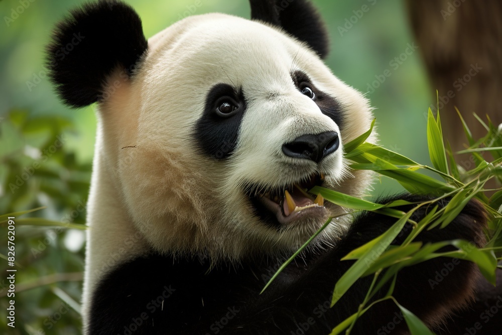 panda eating bamboo panda eating bamboo