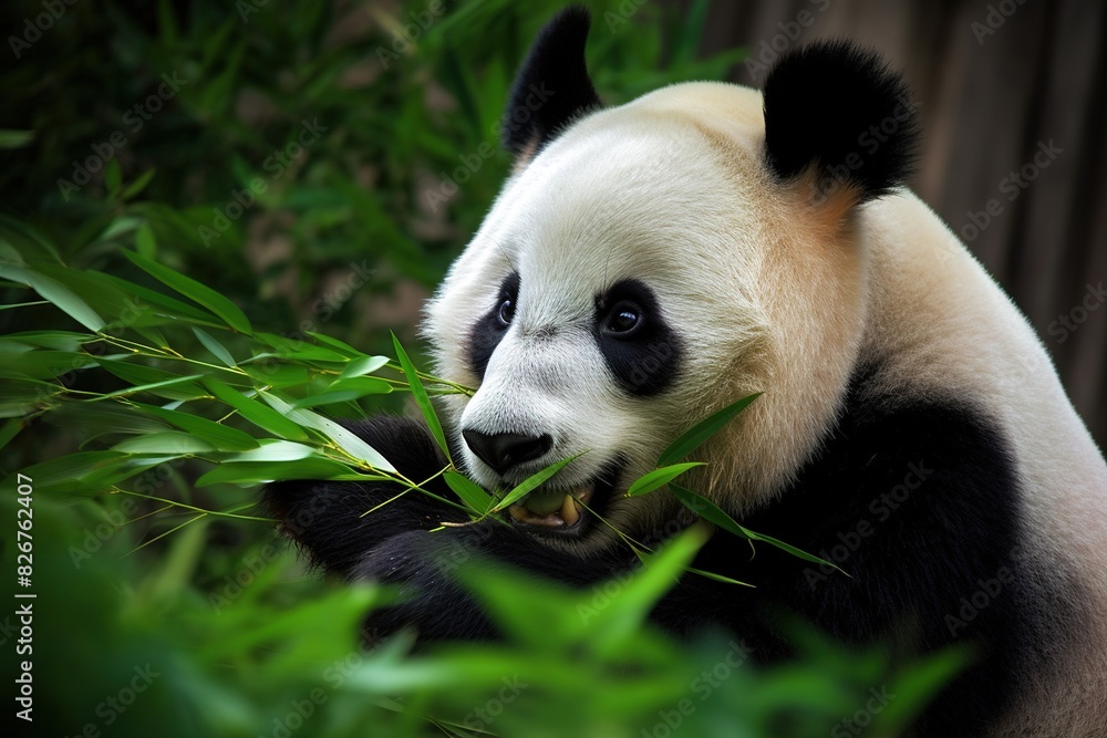 panda eating bamboo panda eating bamboo