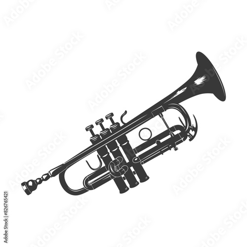 Silhouette trumpet black color only