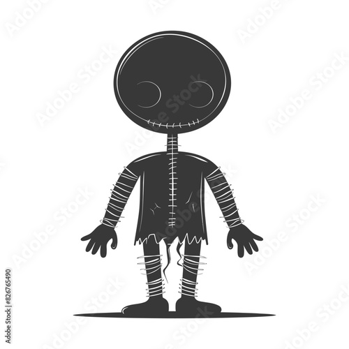 Silhouette voodoo doll black color only