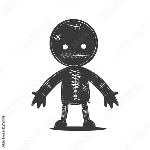 Silhouette voodoo doll black color only