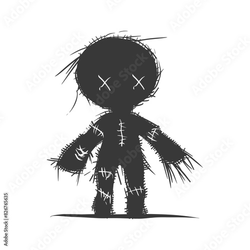 Silhouette voodoo doll black color only