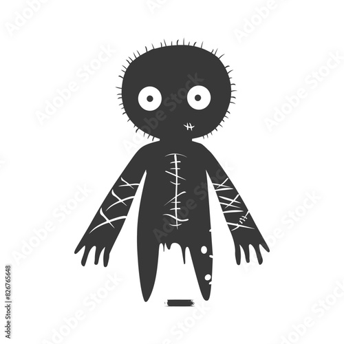 Silhouette voodoo doll black color only