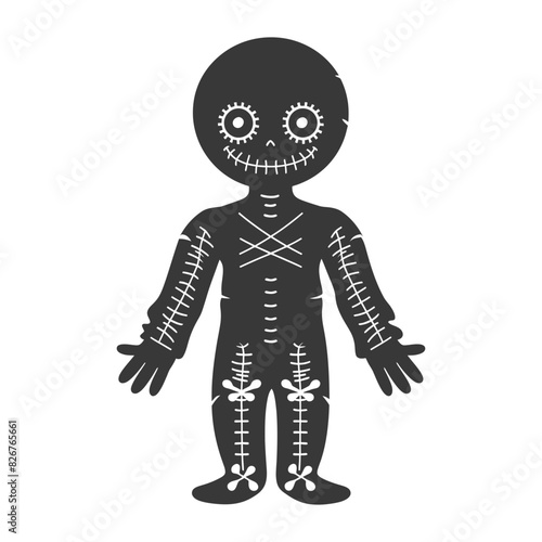 Silhouette voodoo doll black color only