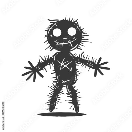 Silhouette voodoo doll black color only