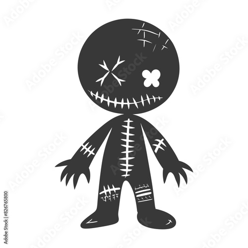 Silhouette voodoo doll black color only
