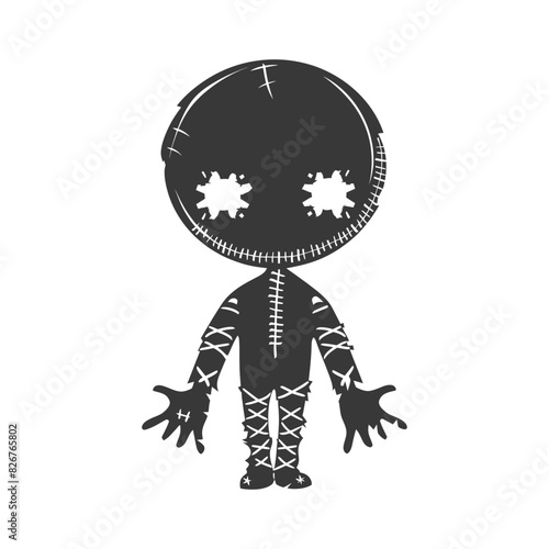 Silhouette voodoo doll black color only