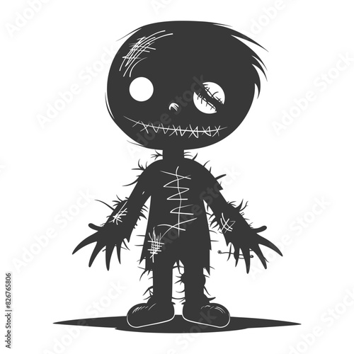 Silhouette voodoo doll black color only