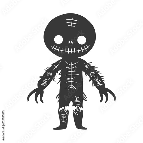 Silhouette voodoo doll black color only