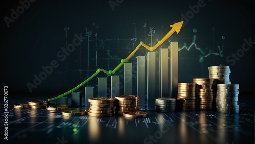Grow,graph,stock market,trading