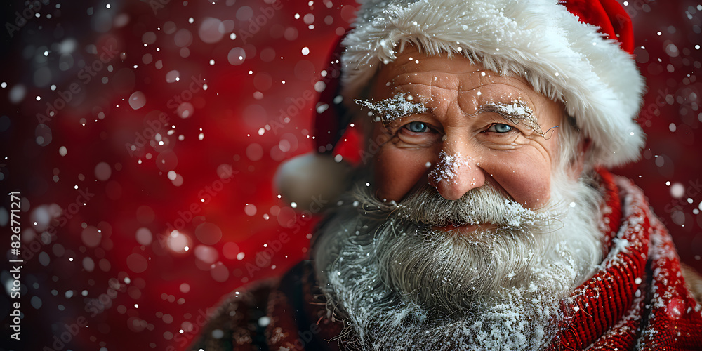 Joyful Christmas Stock Photo - Empty Canvas, Snowy Backdrop, Gold Framed Merry Christmas Banner, Santa Claus Joyful Christmas Stock Photo - Empty Canvas, Snowy Backdrop, Gold Framed Merry Christmas Banner, Santa Claus