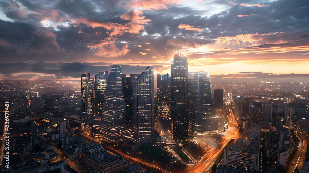 Obraz premium Modern Business District La Défense in Paris