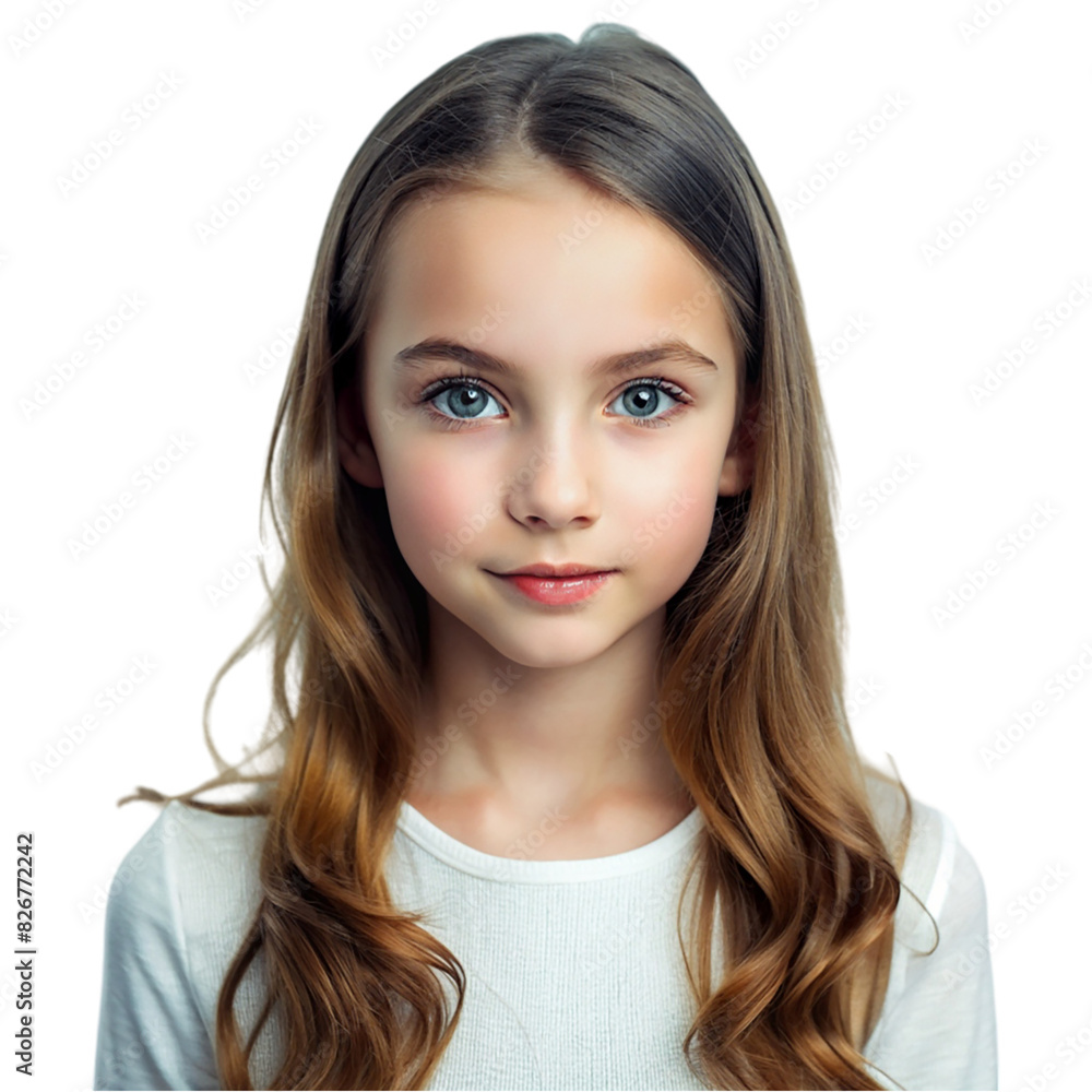 portrait girl Isolated on transparent background portrait girl Isolated on transparent background