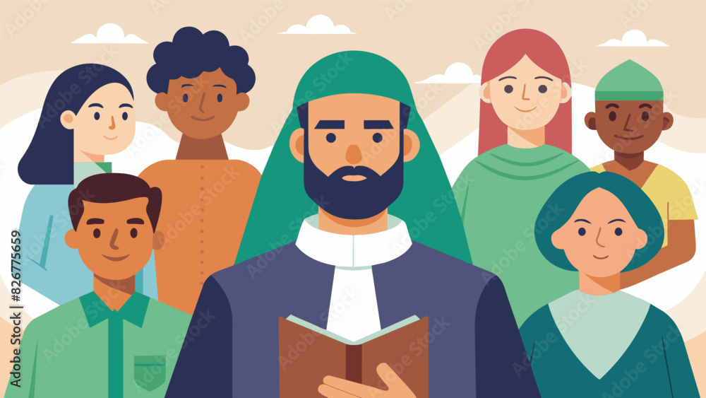 In a quiet moment a member of the advocacy group shares their personal story of facing discrimination and how religious freedom has allowed them to. Vector illustration In a quiet moment a member of the advocacy group shares their personal story of facing discrimination and how religious freedom has allowed them to. Vector illustration