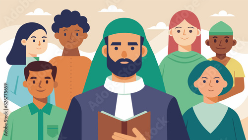In a quiet moment a member of the advocacy group shares their personal story of facing discrimination and how religious freedom has allowed them to. Vector illustration