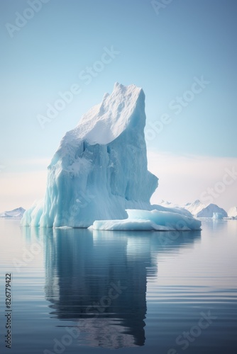 Antarctic sea iceberg Generative AI © Valentine