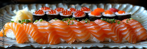 Wallpaper Mural Vibrant Japanese Sushi Platter: A Culinary Delight Torontodigital.ca