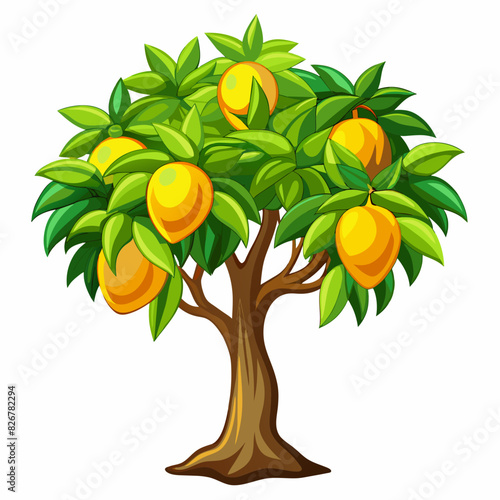 mango tree vector illustration 