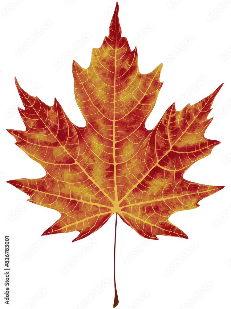 Obraz premium Isolated PNG Autumn Maple, GENERATIVE AI
