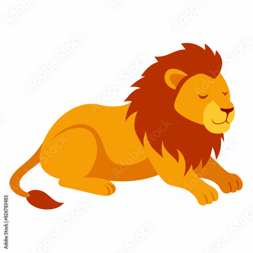 lion cartoon vector silhouette illustration