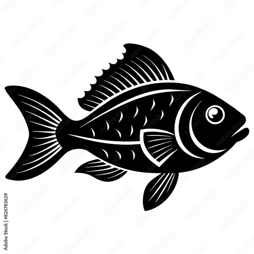 fish vector silhouette illustration fish vector silhouette illustration