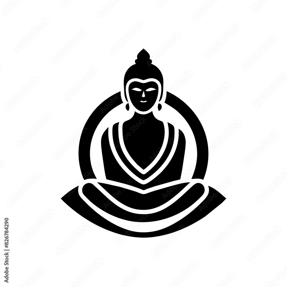 buddhist logo vector silhouette illustration buddhist logo vector silhouette illustration