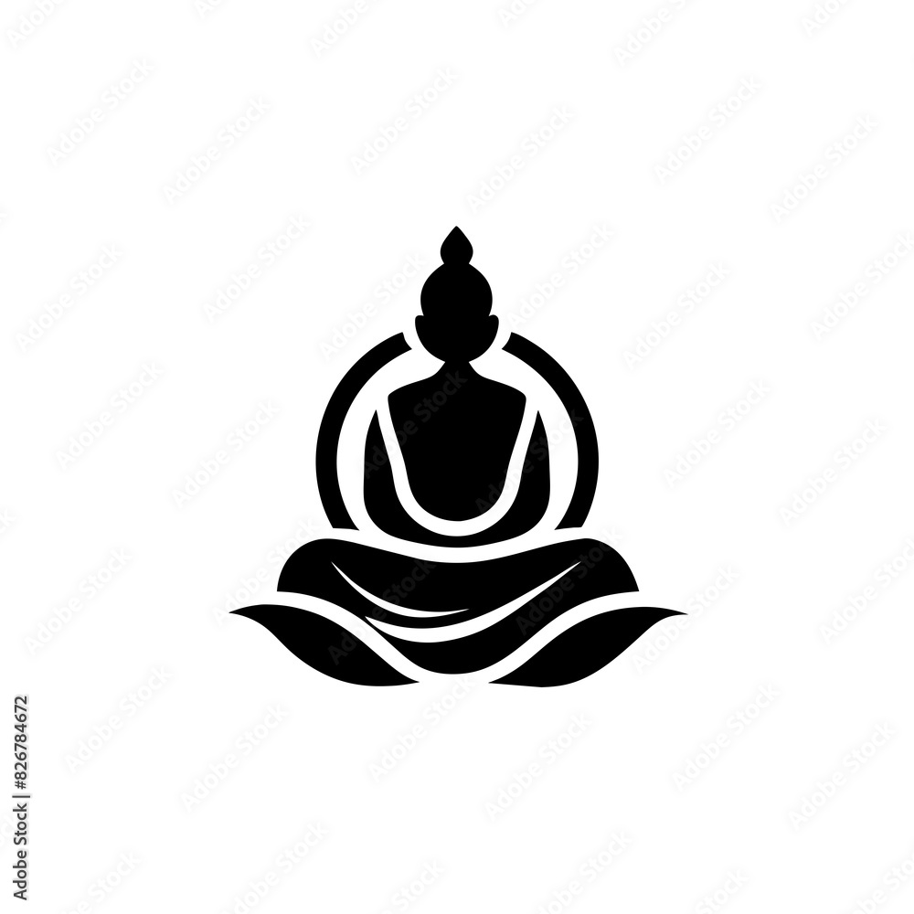 buddhist logo vector silhouette illustration buddhist logo vector silhouette illustration