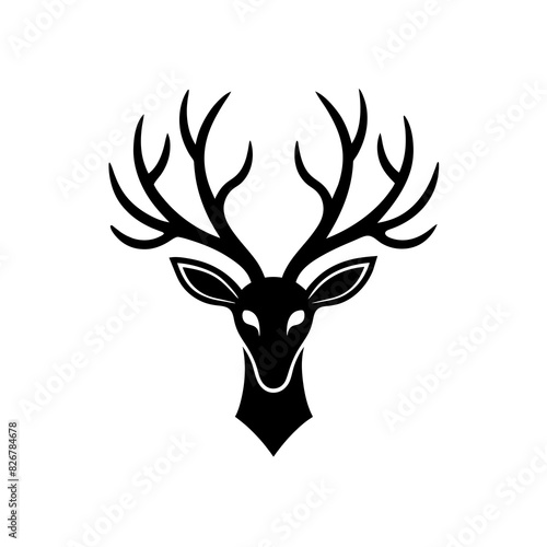 deer minimalist vector silhouette illustration