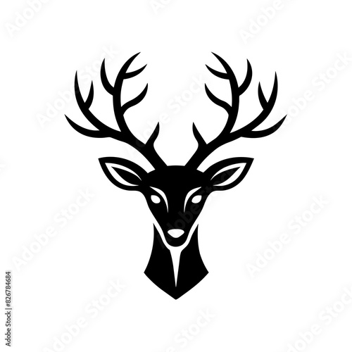 deer minimalist vector silhouette illustration