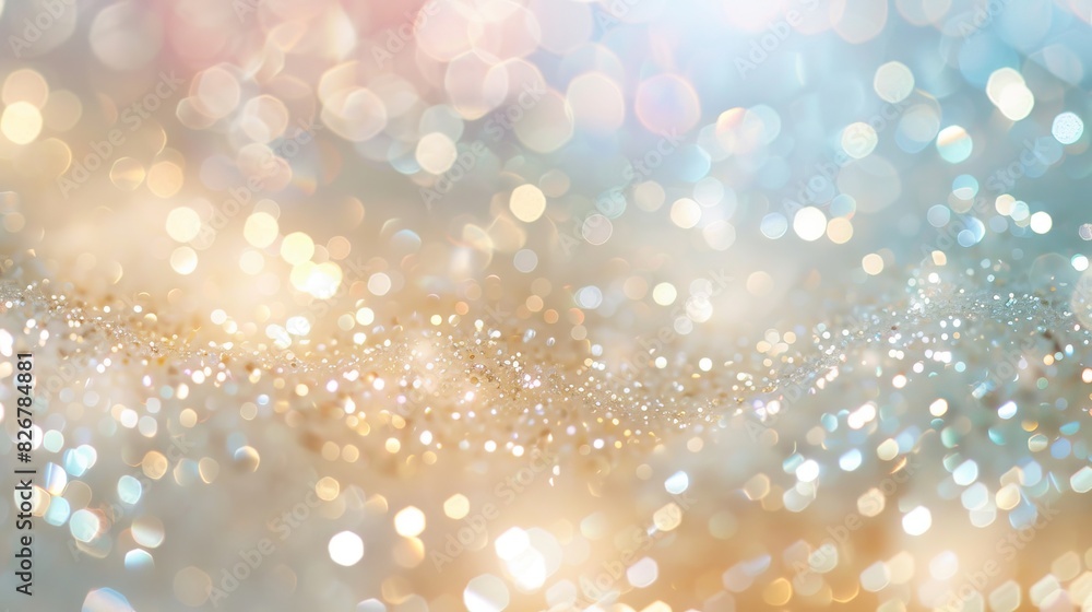A colorful, glittery background with a purple and gold hue