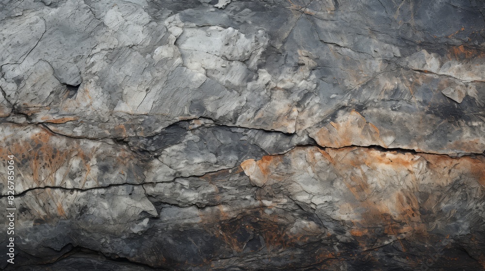 Fototapeta premium Textured Rock Formation With Striking Natural Patterns And Colors. Generative AI