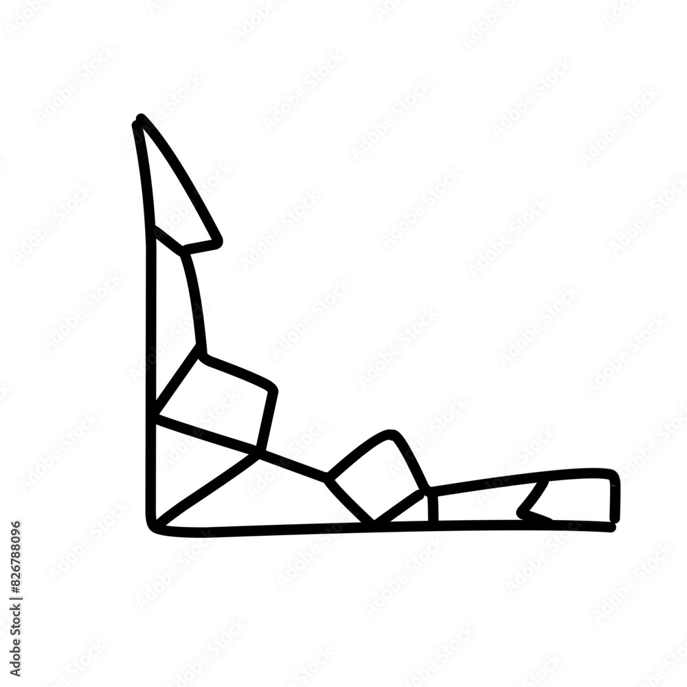 Fototapeta premium geometric triangle corner border