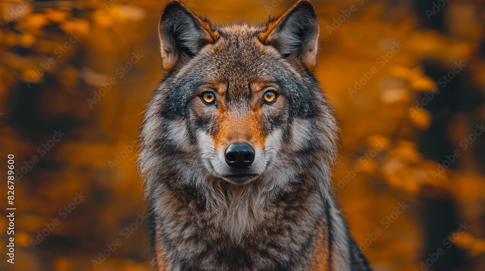 Fototapeta premium gray wolf portrait