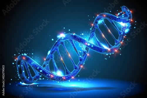 Electric blue and red DNA model set against a midnight blue background illustrates the dynamic nature of biotechnology