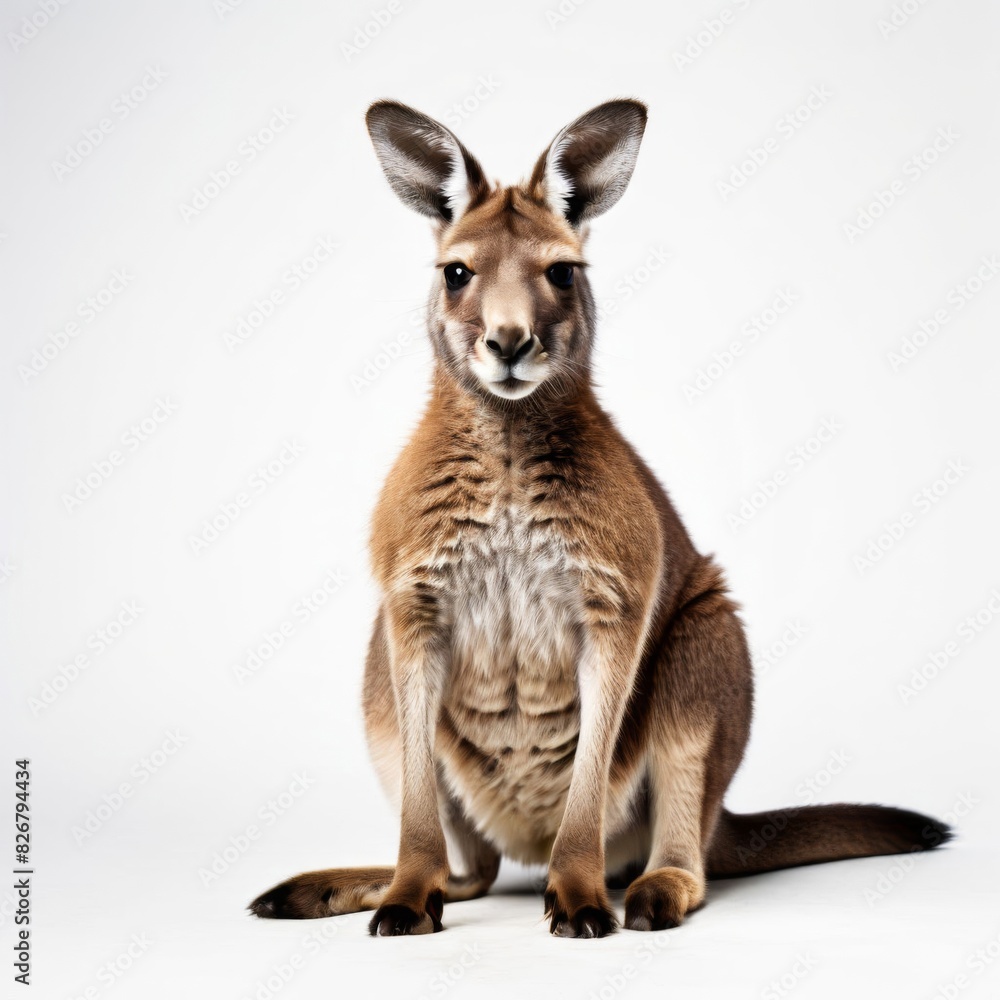 Fototapeta premium look caemra white background animal 