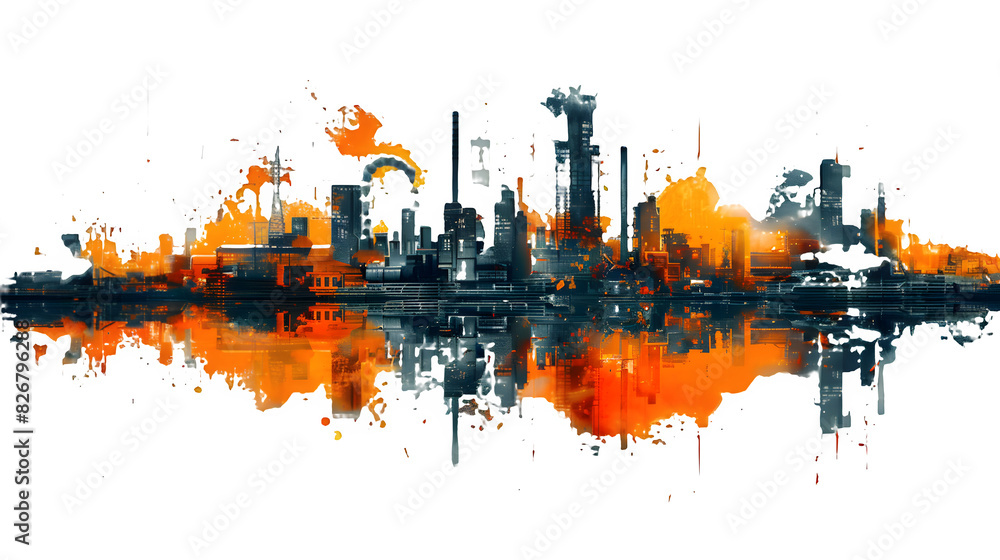 Spacestation made with colorful paint splash isolated on a transparent background, PNG, Ai Spacestation made with colorful paint splash isolated on a transparent background, PNG, Ai