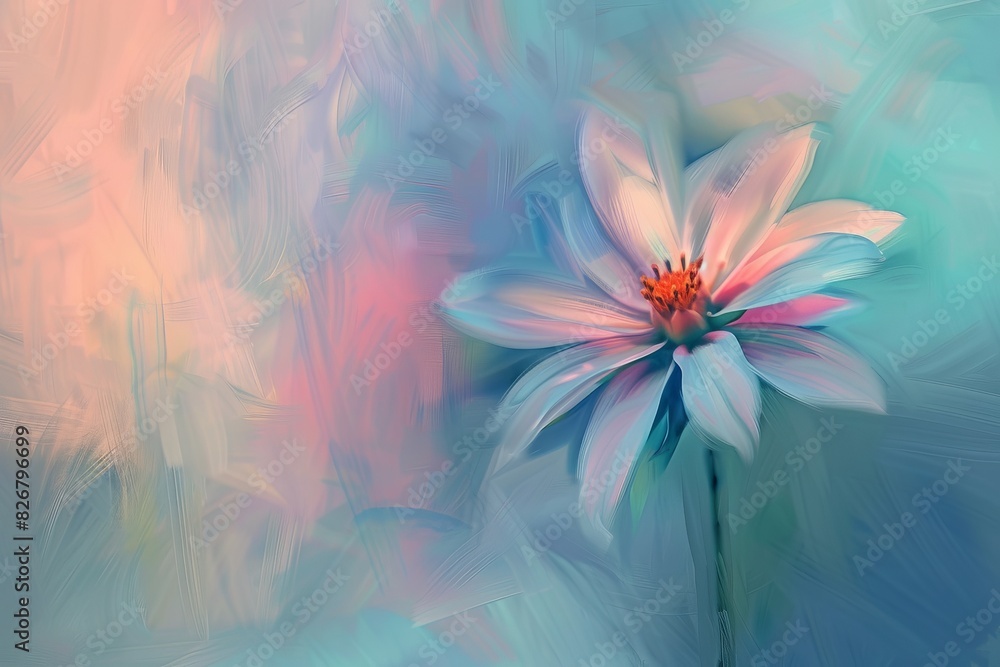 Artistic flower image with soft pastel shades.