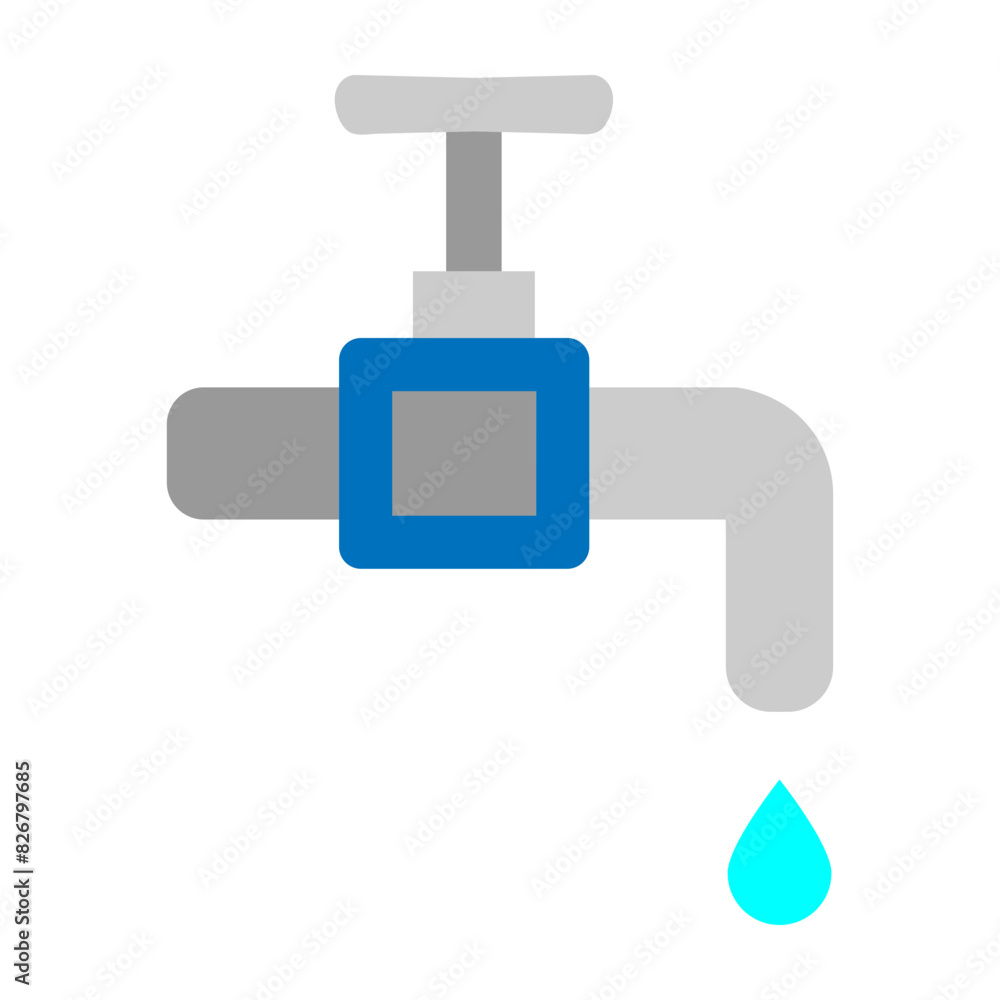 Faucet Flat Icon Design Faucet Flat Icon Design