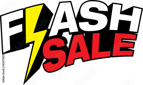 Flash Sale Text 3 dimension style