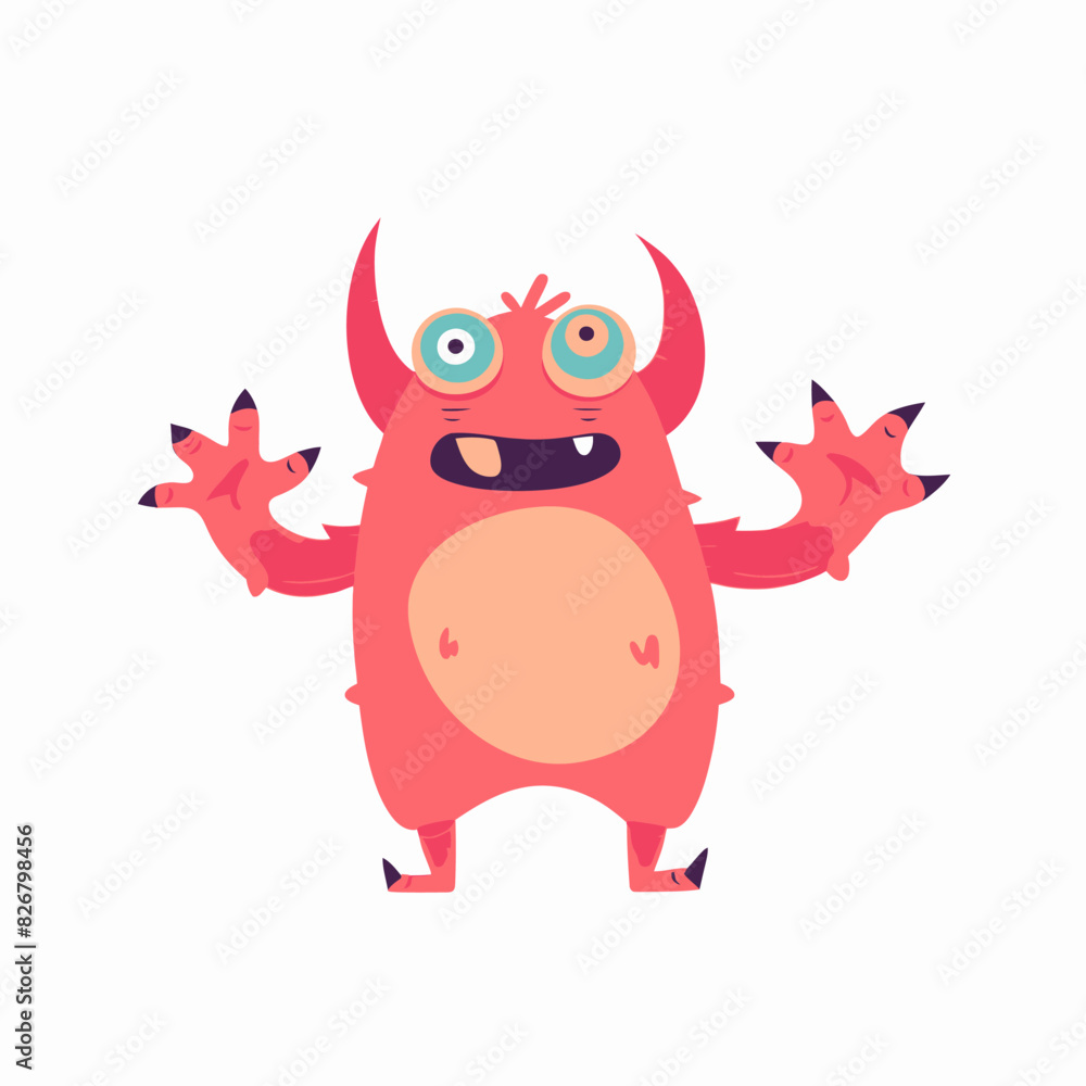 Cartoon cute monster Cartoon cute monster